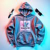 Urban Style Graphic Hoodie Set with Sunglasses, Watch, and Sneakers